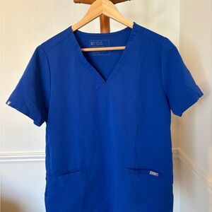 Figs Men's Royal Blue Scrub Top